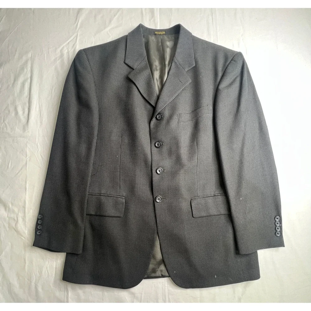 Oscar de la Renta Mens Wool Sport Coat Blazer 40S Classic‎ Fit Jacket